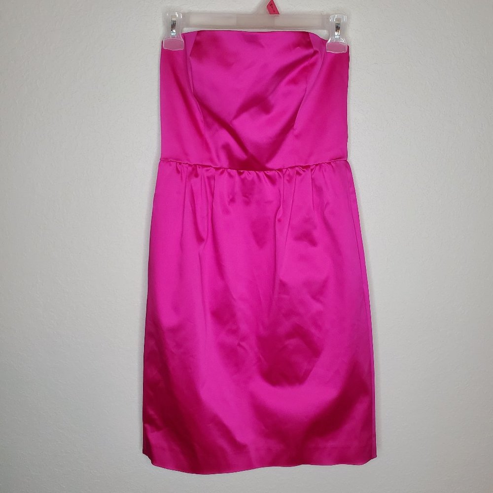 DKNY (Donna Karan) hot pink strapless dress